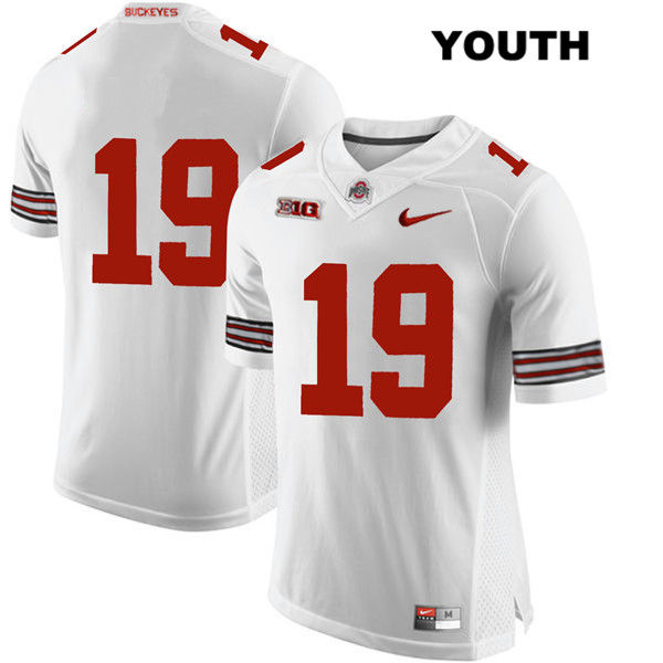 Ohio State Buckeyes Youth Chris Olave #19 White Authentic Nike No Name College NCAA Stitched Football Jersey JZ19T87SZ